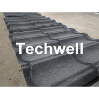 China Sand Metal Stone Coated Roof Tile Machine , Steel Roof Tile Production Line on sale