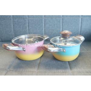 6pcs Cooking pot cookware set casserole carrier insulated hot pot sets coating non-stick soup pot set with handle