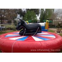 China Amusement Park Inflatable Sports Games Giant Mechanical Rodeo Bull With Inflatable Mattress on sale