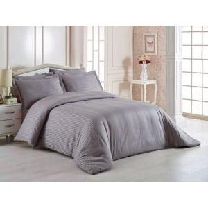 China Comfortable Hotel Bed Linen , 400T 3cm Satin Stripe 100% Cotton Bedding Sets supplier