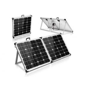 China Black Portable Suitcase Solar Panels Heavy Duty Aluminum Frame And Leg wholesale