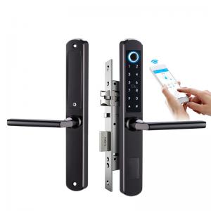 China Slim Waterproof Wireless Door Lock for Hotel and Dustproof Digital Smart Door Lock with TT lock Tuya APP supplier