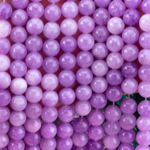 8mm Violet Jade Gemstone Beads Healing Crystal Stone Beads For Jewelry Making