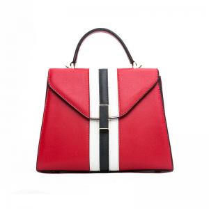 China Red Black Split Women'S Genuine Leather Shoulder Bags supplier