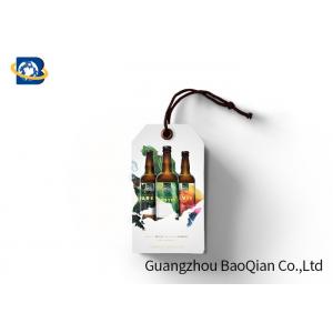 Custom Logo Hang Tag Printing , PET / PP / Paper Custom Hang Tags With String