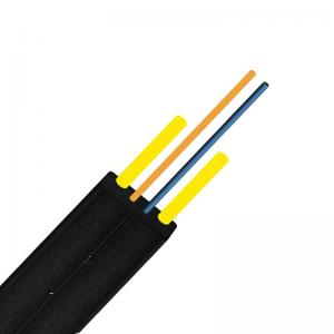 China Ftth Outdoor 2 Core G657a Fiber Optic Drop Cable 2.0*3.4 Mm Diameter With Lszh Jacket supplier