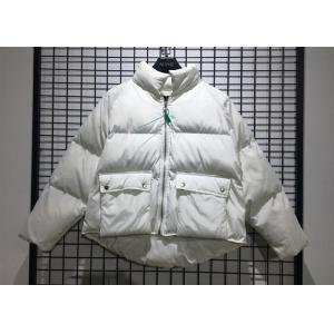 White Winter Puff Jacket Ladies Warm Parka Womens With Big Pockets In Fashion Style
