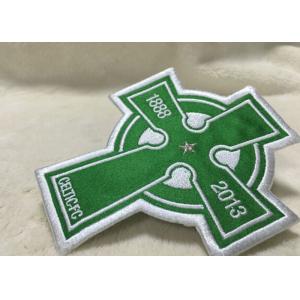 Beautiful Oval Custom Clothing Patches Embroidered Sew On Badges Eco - Friendly