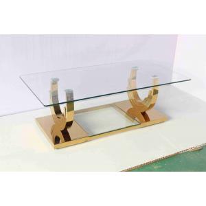 Ti Gold U Shaped Base 2 Piece Coffee Table Set Living Room Home Furniture