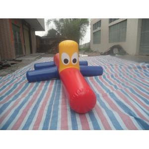 Custom Inflatable Water Park Floating Clown Obstacles With Logo Printing