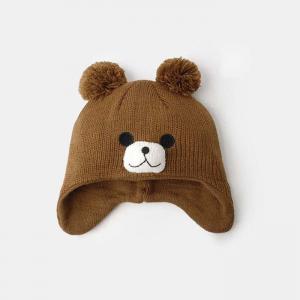 China Cute Baby Kids Winter Knit Beanie Hats 54cm Pantone Color ODM supplier