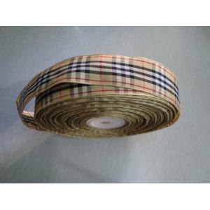 custom recycled plaid nylon taffeta ribbon in bulkl for sale manufacturer China