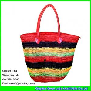 LUDA cheap paper straw crochet tote bag