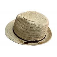 China Wide Brim Womens Summer Straw Hats With Ribbon Decoration on sale