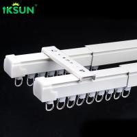 China Aluminium Alloy Extendable Curtain Rail , Double Ceiling Fitted Curtain Track on sale