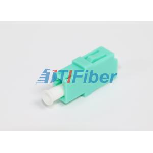 China Gigabit Ethernet OM3 Aqua Optical Fiber Adapter For Fiber Optic Patch Cord supplier