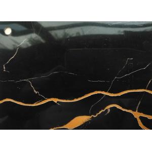 Black Gloss Adhesive PVC Furniture Foil With Marble Effect Fire Proof