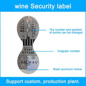 China Adhesive Waterproof Wine Label Stickers Anti Counterfeiting Glossy supplier