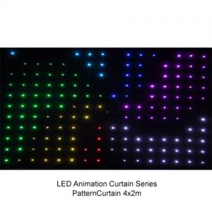 China Full Color P9 to P20 4 x 3m LED Video Curtain , Flexible Soft Led Stage Screen 200w supplier