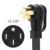 China Heavy Duty 50 Amp Generator Extension Cord 14-50P to SS2-50R for RV Transfer Switch Home Backup Weatherproof with Grip Handle wholesale