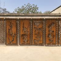 China Corten Steel Privacy Screens Outdoor Garden Privacy Art Metal Decorative Panels on sale