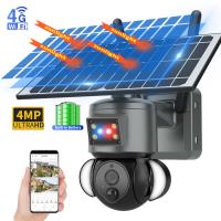 China PIR Motion Detection 4G Solar Camera , Water Proof Battery Powered Floodlight Camera on sale