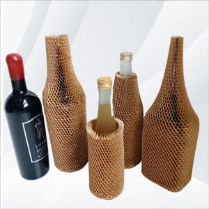 China Craft Kraft Honeycomb Wrapping Paper Mesh Set Cosmetic Glass Bottle Packing Shockproof supplier