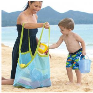 China promotional Clothes Toys Carry All Sand Away Beach Bag Mesh Tote Bag supplier
