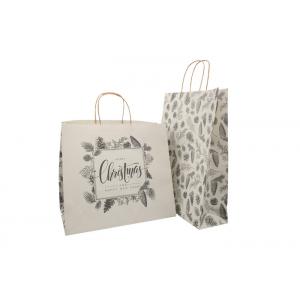 Plain Pretty Christmas Gift Bags Silver Foil Stamping Glossy Lamination
