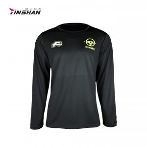 Custom SportsWear Printed Black Long Sleeve Men's T-Shirts with Pattern Design and Print