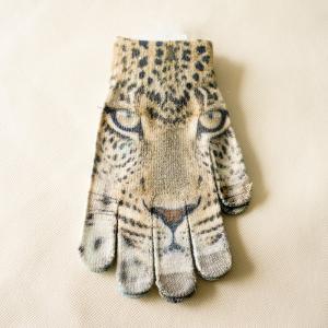 China Zhejiang cheap price unique design cool colorful animal tiger lion pattern knitted touch screen gloves for ladies kids supplier