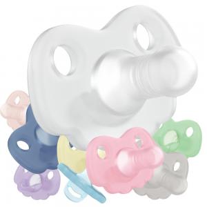Bpa Free Infants Bite Chew Supplies Nipple Flat Teat Baby Silicone Pacifier
