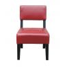 Beech wood red leather/pu upholstery leisure chair/wooden dining chair/desk