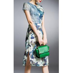 China The new fashion dress print dress evening dress for girl women supplier