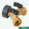 Customized Brass Garden Fittings Two Ways Garden Type Y Brass Water Pipe Hose