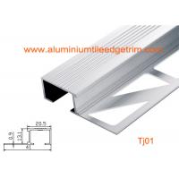 China Architectural Aluminum Stair Nosing , Grooved Safety Tread Stair Nosings For Carpet on sale