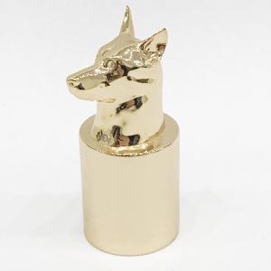 China High Polished Metal Dog Snap Zamak Perfume Bottle Cap supplier