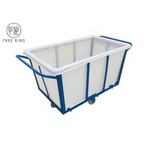 China 500kg Heavy Duty Plastic Laundry Trolley On Wheels For Textile Industrial LLDPE supplier