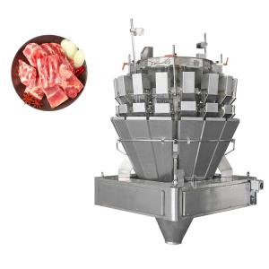 Frozen Meat Fresh Raw Pork Chops Ribs Multihead Weigher Packing Machine With Screw Feeding