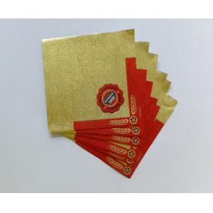 China Gold foil embossed beer neck  labels metallized paper for beer label,private label beer,beer label supplier
