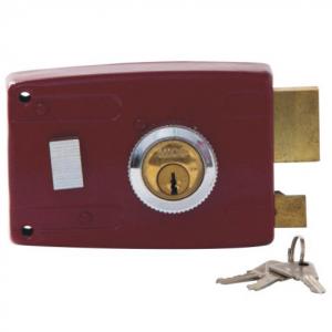 Durable High Security Rim Lock Surface Mounted Rim Lock With Cylinder And Keys