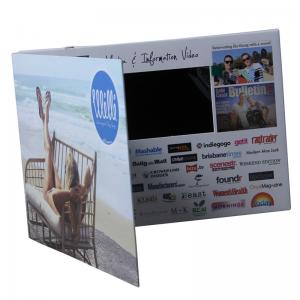 China Homemade LCD Video Brochure Card , 128MB-8GB LCD Christmas Card With Magnet Switch supplier