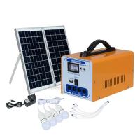 Portable Solar Generator Lighting Kit - 12000mAh Solar Powered Electric Generator System with Solar Panels 3 LED Lamps
