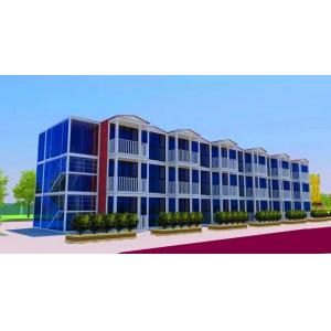 3 Layers Prefab Commercial Buildings , Flexible Assembly Commercial Steel Building Kits