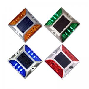 Road Cone Sign Solar Powered LED Road Stud with Red Blue Yellow White Green Color