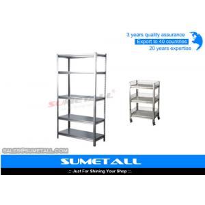 China Boltless Rivet Stainless Steel Storage Racks 5 Shelf Wire Rack For Garage Storage supplier
