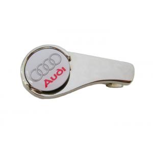 Customized Zinc Alloy Audi Golf Cap Clip With Ball Markers, Nickel Plating, Back Side With Metal Clip