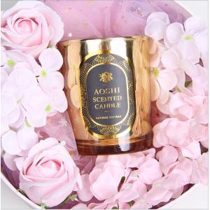Gold Glass Jar Room Scented Candles Electroplated Luxury Scented Candle