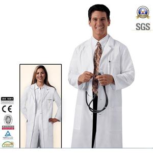 China Custom Workwear Stylish Lab Coat Featuring a Sewn Down Belt Med Couture Logo supplier