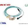 MPO to 8 LC OM3 OM4 Optic Fiber Patch Leads 8 Cores 12 Cores Patch Cord